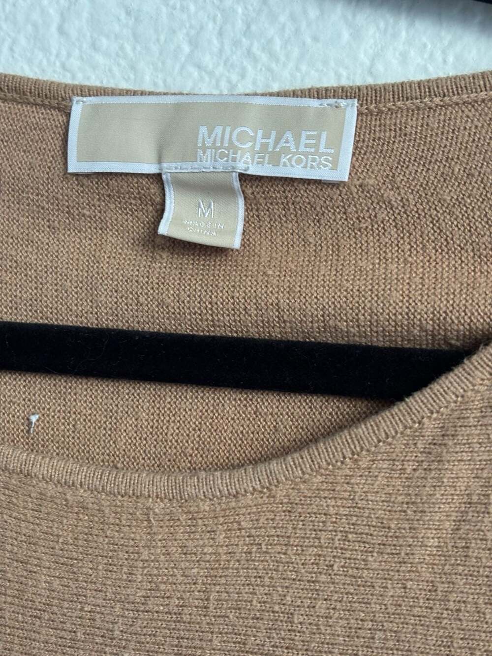 Michael Kors Tan Long Sleeve Knit Sweater
